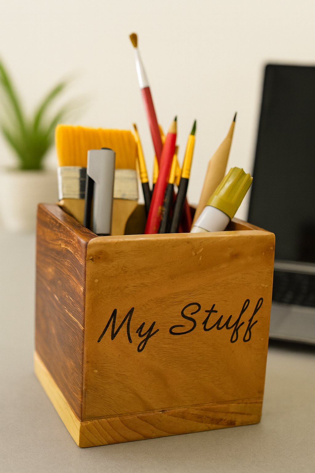 Wooden Stuff Holder