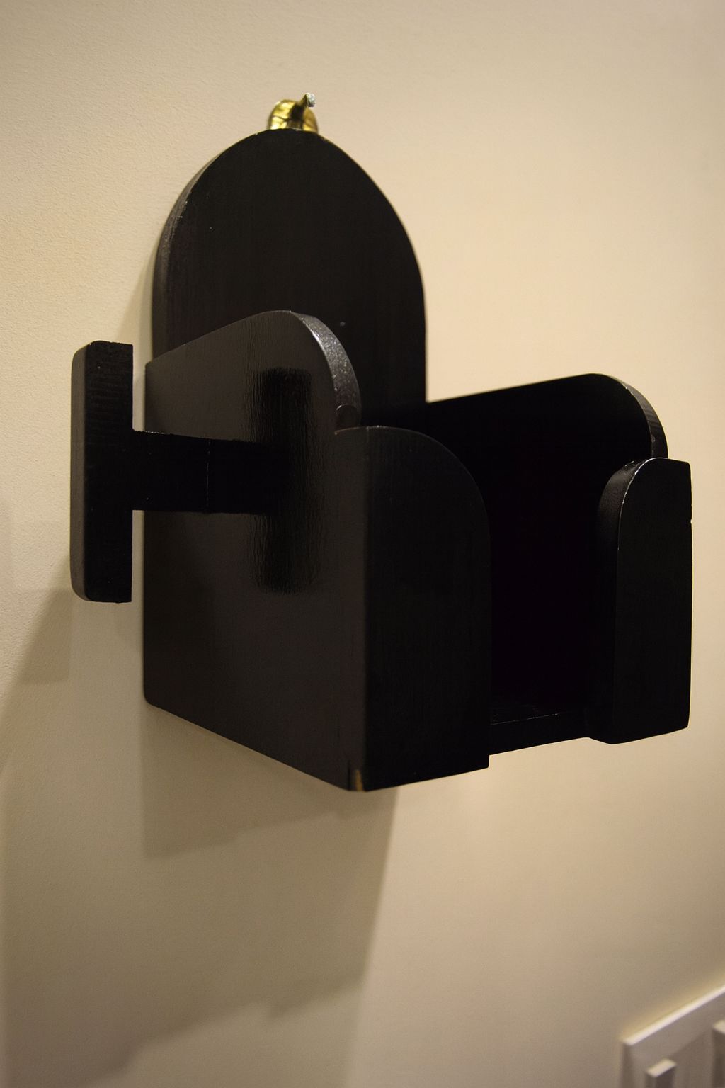 Wooden Wall-Mounted Iron Holder – Heat Resistant Iron Storage Rack