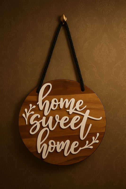 Wooden Wall Hanging Sign - Home Sweet Home